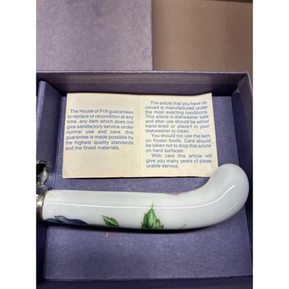 Vintage Cheese Server House of Prill‎ Poppy floral pattern Porcelain England
